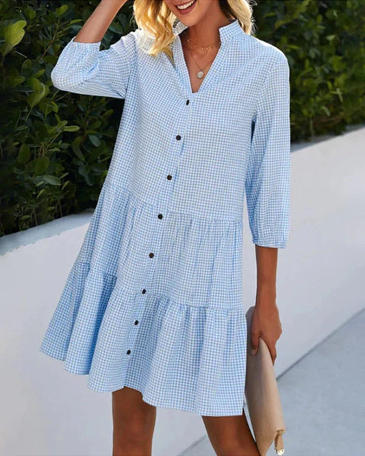 Johanne™ - Mini dress with V-neck