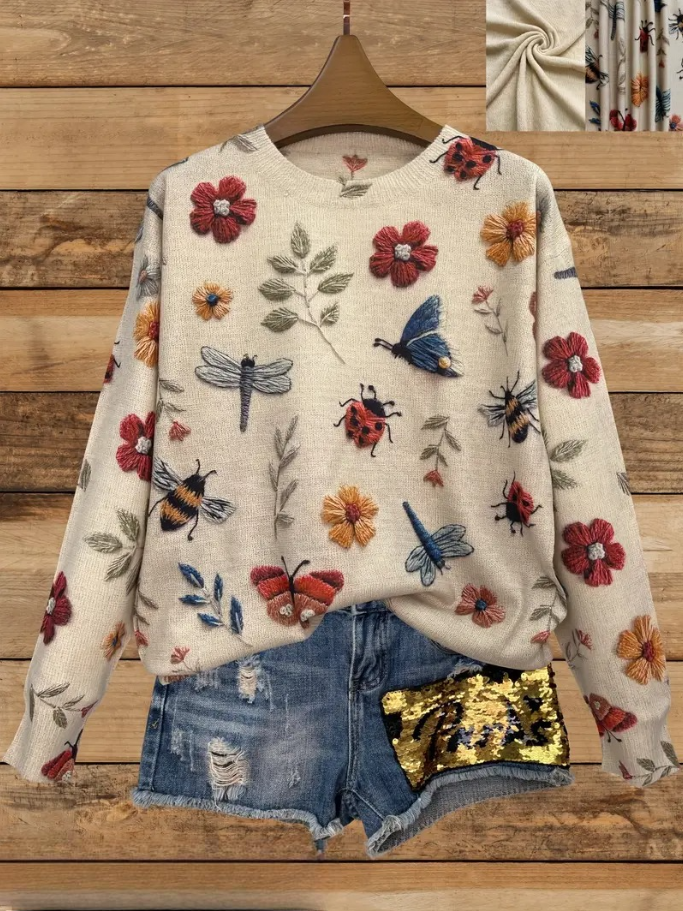 Yara™ - Floral Print Sweater