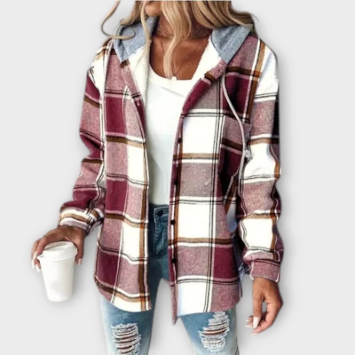Greta™ – Casual checkered jacket