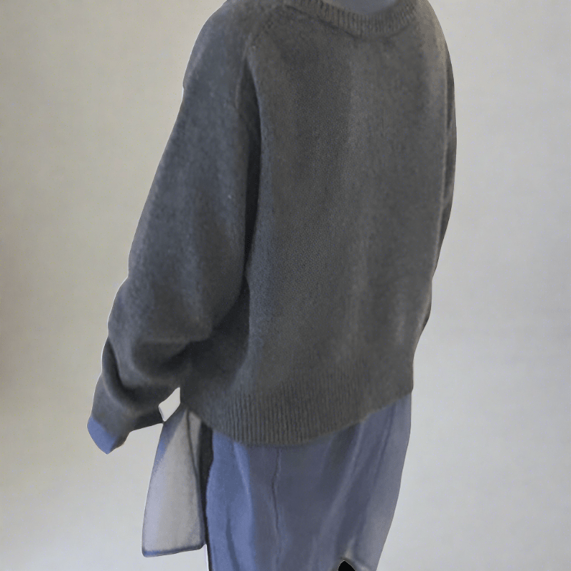 Cathy™ Asymmetric Button-up Knit Sweater