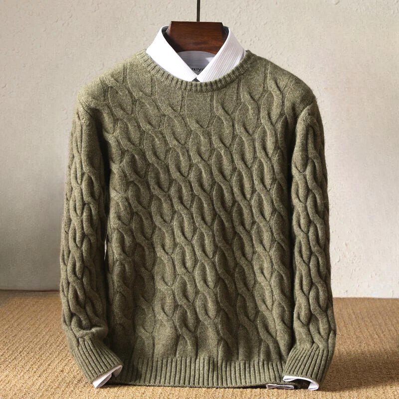 William™ -  Winter Textured Cable Knit Sweater