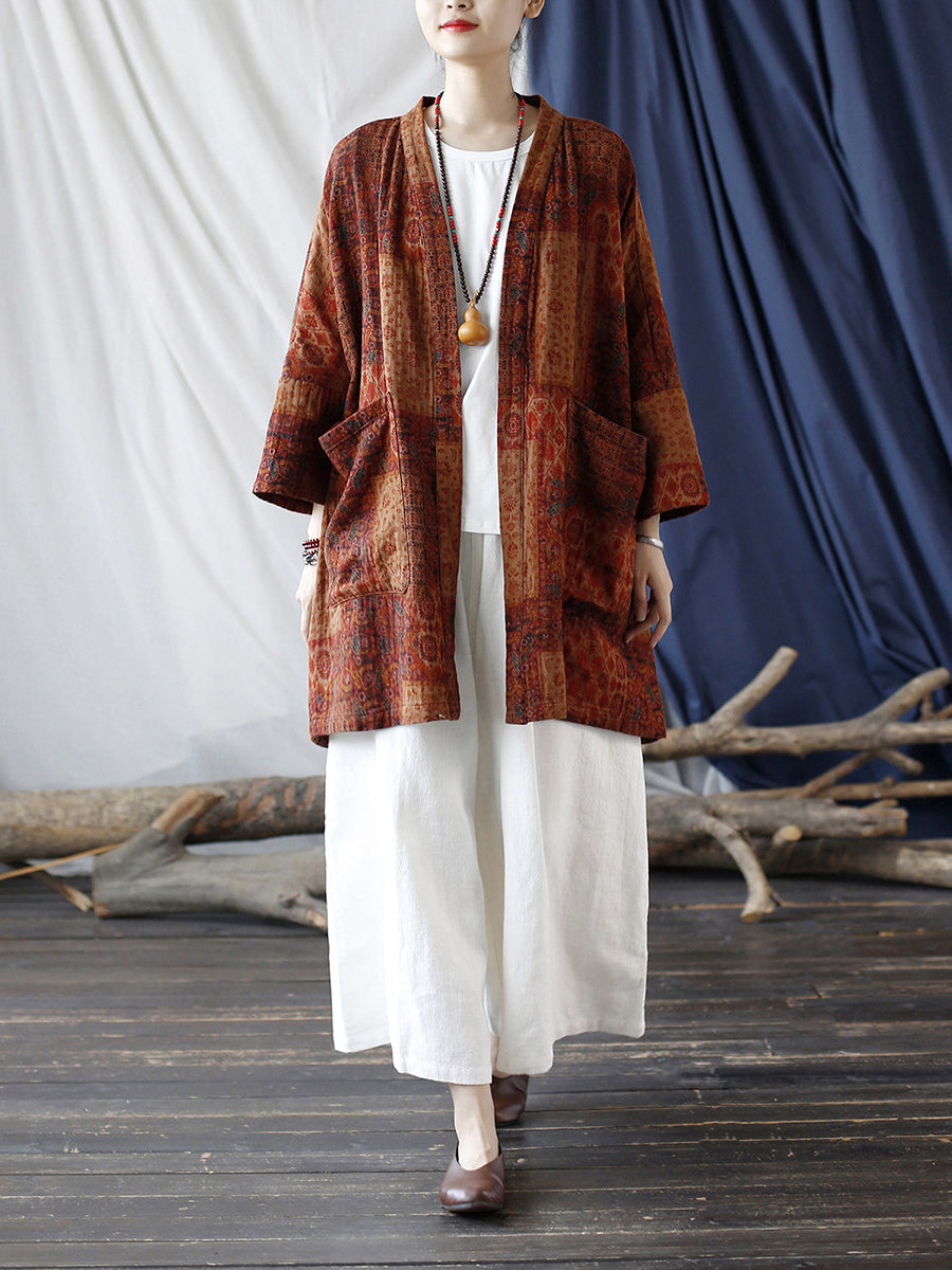 Avery™ - Ethnic Printed Loose Coat