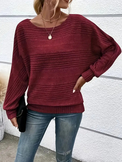 Arielle™ - Ribbed Batwing Sleeve Sweater