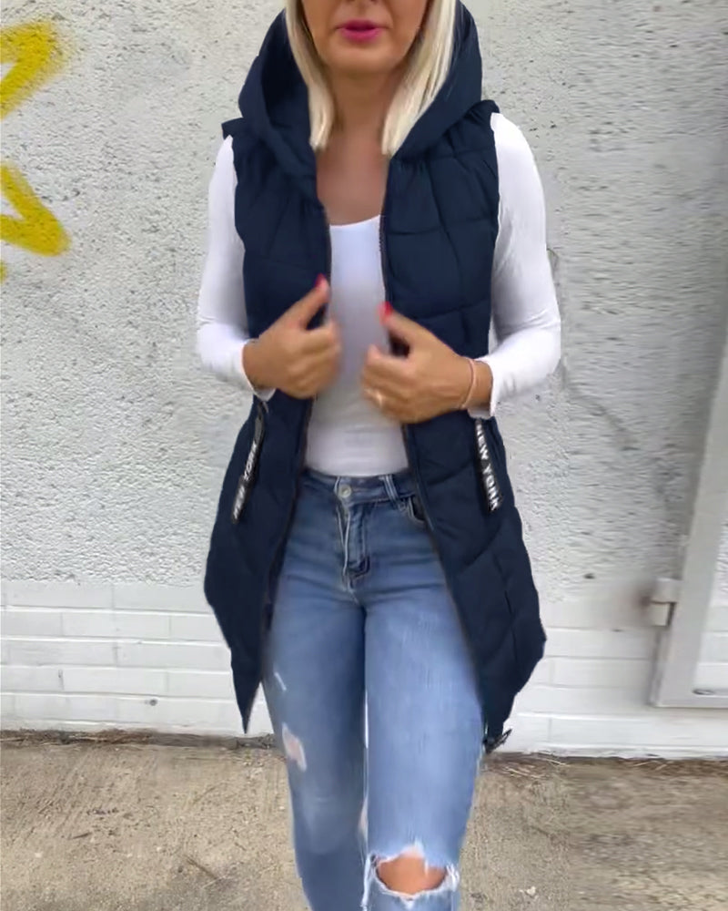 Anabelle™ - Sleeveless Padded Zip Coat