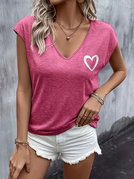 Heart print shirt | Together against breast cancer