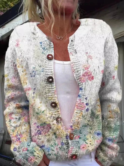 Pauline™ - Floral Knitted Cardigan