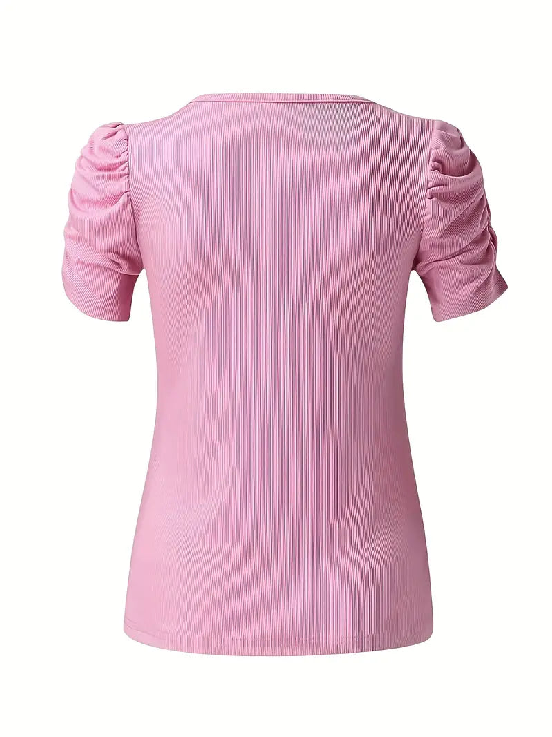Casual V-neck Top | Together Against Breast Cancer