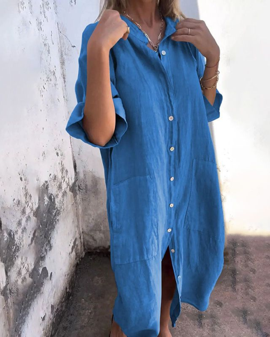 Melanie™ - Ankle-length Shirt Dress