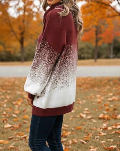 Yulie™ - Gradient Cowl Neck Sweater