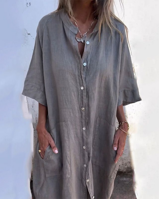 Melanie™ - Ankle-length Shirt Dress