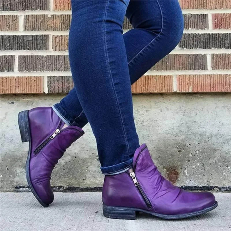 Lianella™ - Zippered Ankle Boots