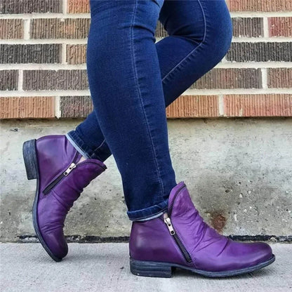 Lianella™ - Zippered Ankle Boots