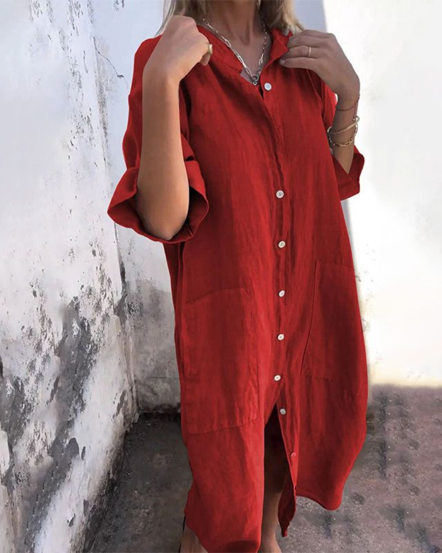 Melanie™ - Ankle-length Shirt Dress
