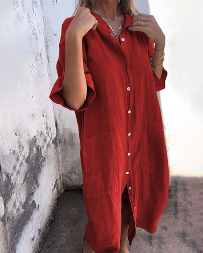 Melanie™ - Ankle-length Shirt Dress