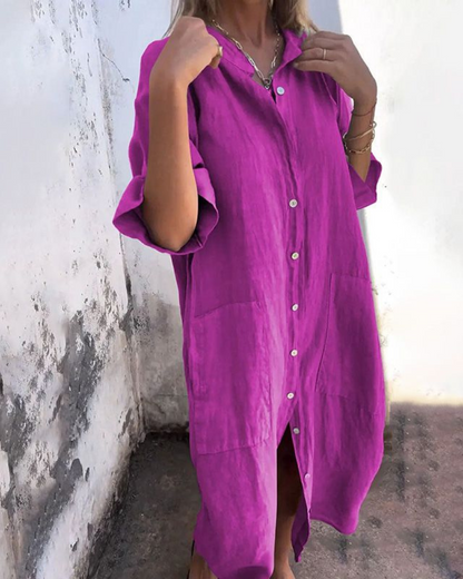 Melanie™ - Ankle-length Shirt Dress