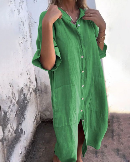 Melanie™ - Ankle-length Shirt Dress