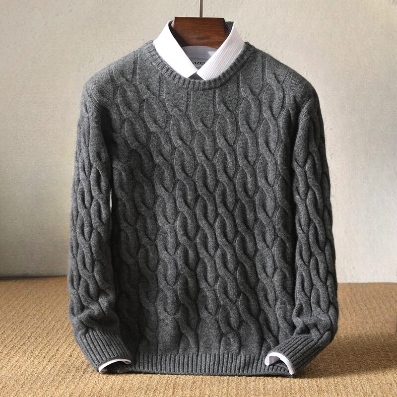 William™ -  Winter Textured Cable Knit Sweater