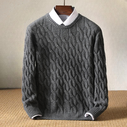 William™ -  Winter Textured Cable Knit Sweater