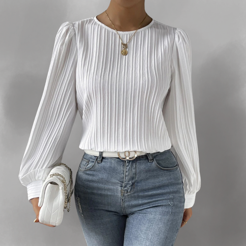 Carla™ – Pleated Long-sleeve Blouse