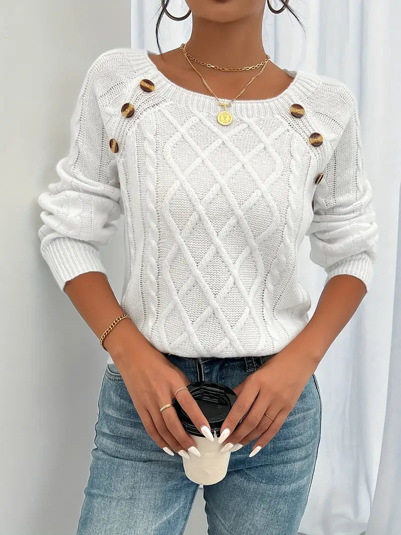 Amie™ - Button-Front Sweater