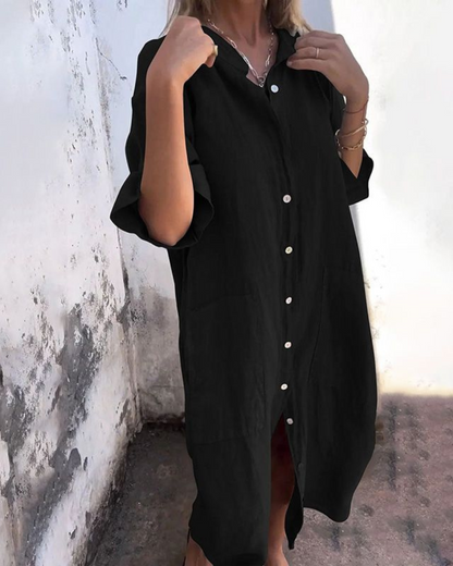 Melanie™ - Ankle-length Shirt Dress