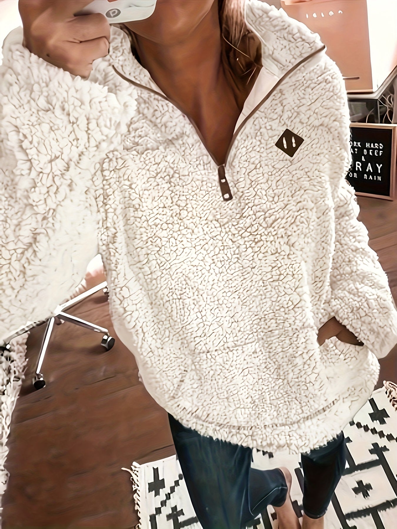 Nora™ - Zip-up Teddy Sweater