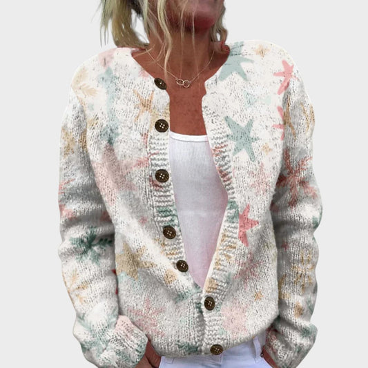Leonor™ - Relaxed Floral Fall Cardigan