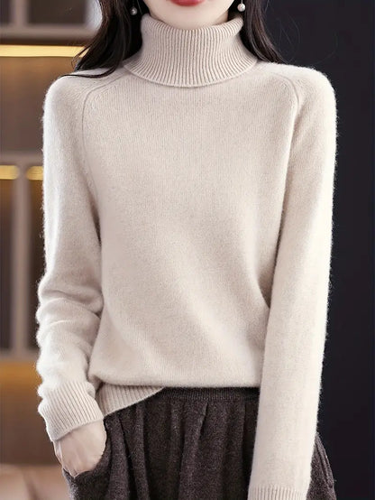 Talia™ - Solid Turtleneck Sweater