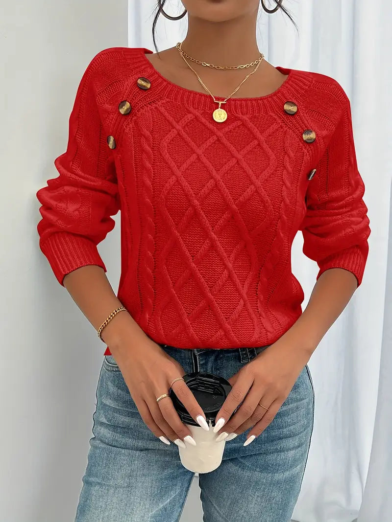 Amie™ - Button-Front Sweater