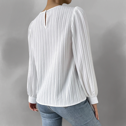 Carla™ – Pleated Long-sleeve Blouse