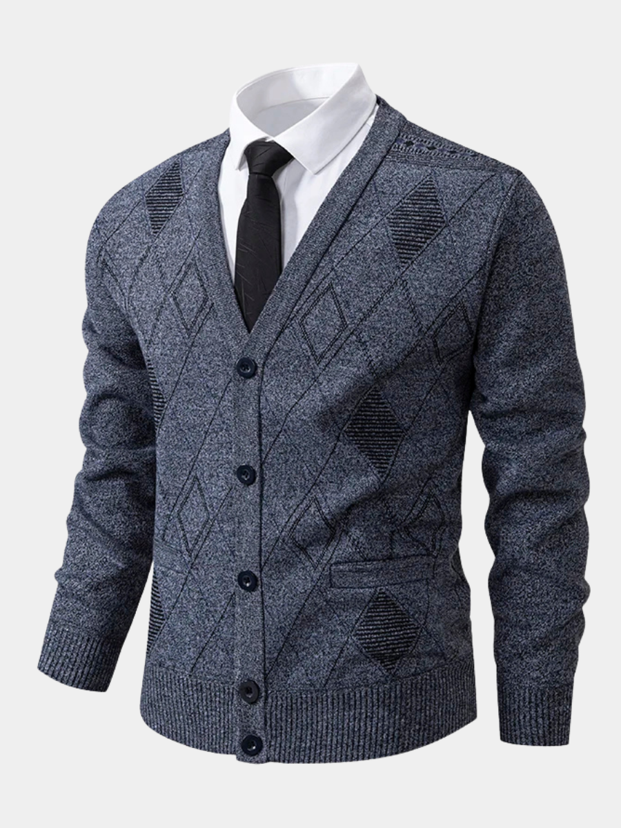 Preston™ - Diamond Pattern Knit Cardigan