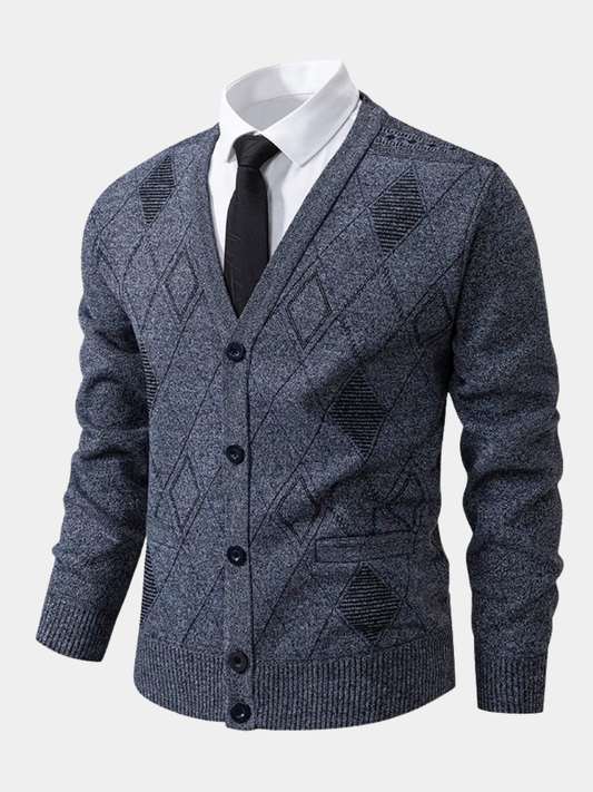 Preston™ - Diamond Pattern Knit Cardigan