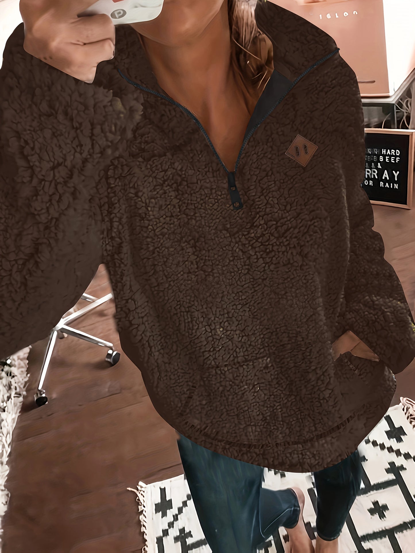 Nora™ - Zip-up Teddy Sweater