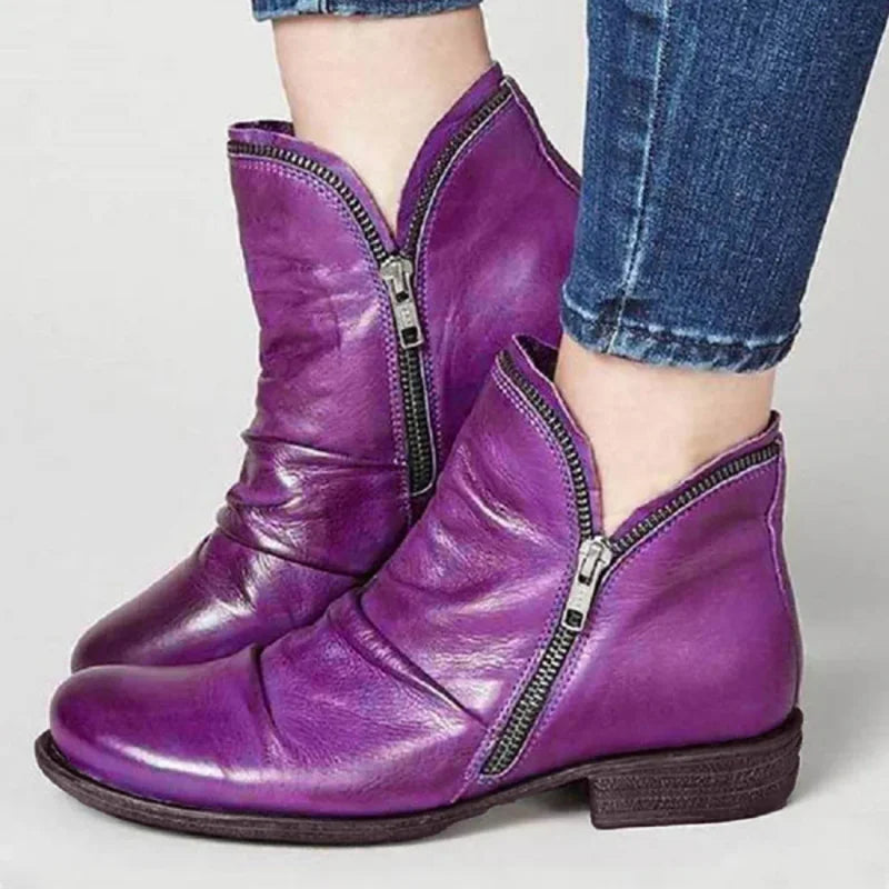 Lianella™ - Zippered Ankle Boots