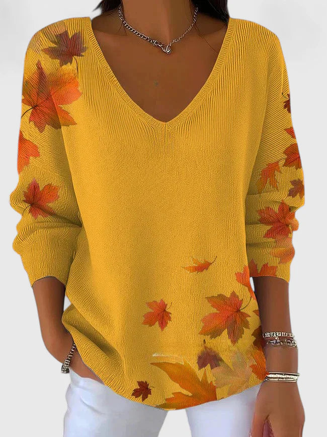 Serafin™ - Elegant V-Neck Winter Top