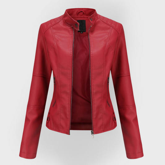 Sharlene™ - Modern Style Leather Jacket
