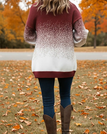 Yulie™ - Gradient Cowl Neck Sweater