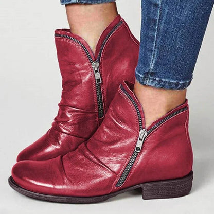 Lianella™ - Zippered Ankle Boots