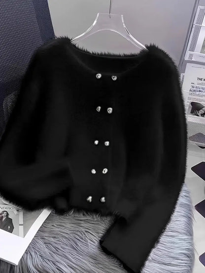 Fuzzy Heart Cardigan | Together against Breast Cancer