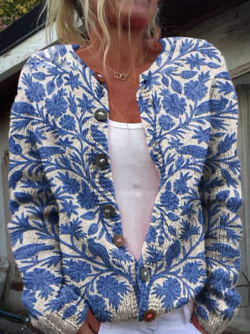 Pauline™ - Floral Knitted Cardigan