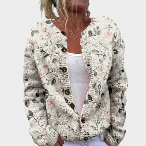 Margarida™ - Casual Open Front Floral Cardigan