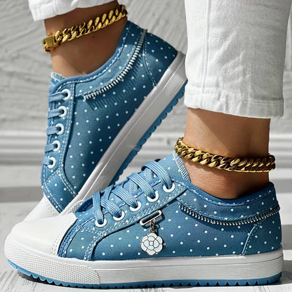 Lara™ - Sneakers with Floral Pattern and Mesh