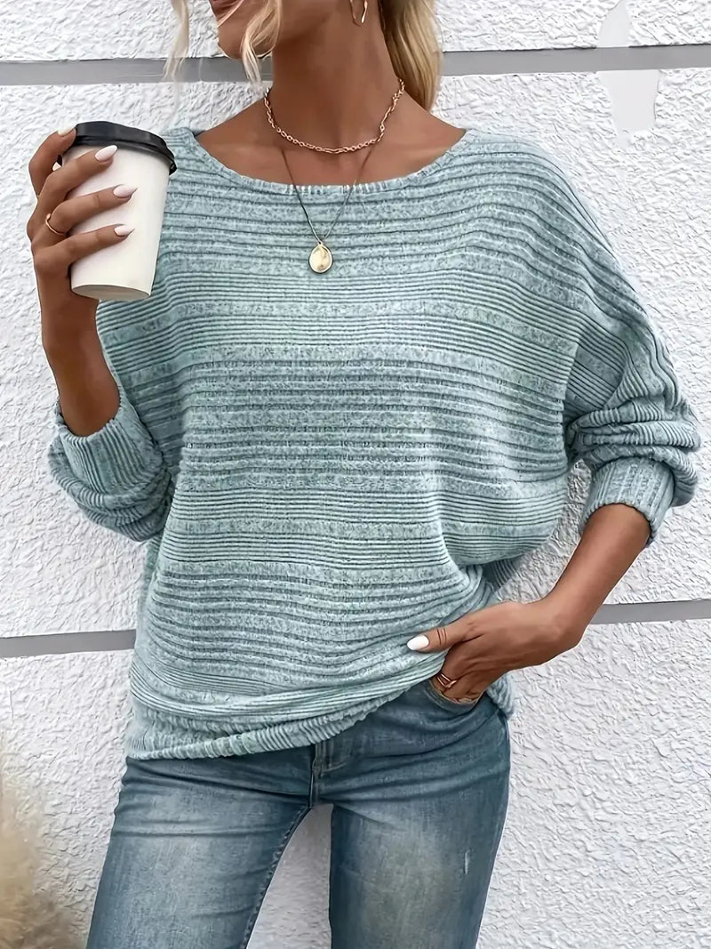 Arielle™ - Ribbed Batwing Sleeve Sweater
