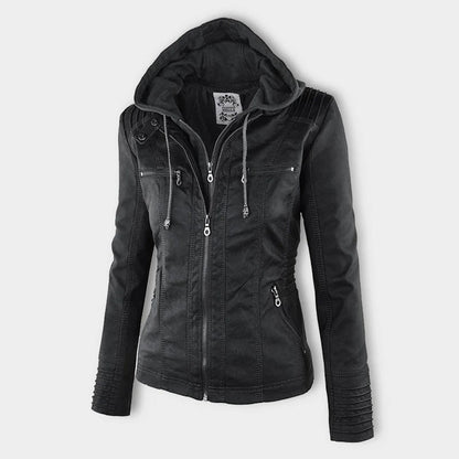 Bellini™ - Stylish Hooded Leather Jacket