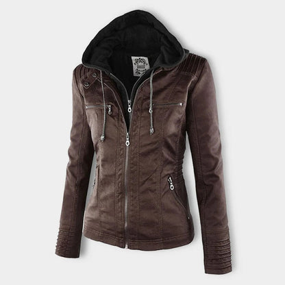 Bellini™ - Stylish Hooded Leather Jacket