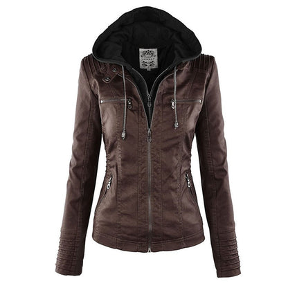 Bellini™ - Stylish Hooded Leather Jacket