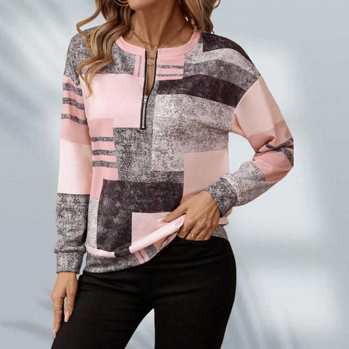 Elaine™ - Knitted patchwork sweater