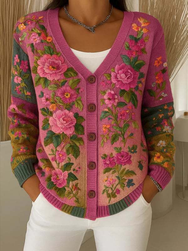 Klaire™ - Vintage Floral Cardigan