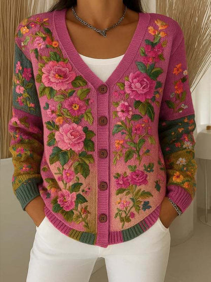 Klaire™ - Vintage Floral Cardigan
