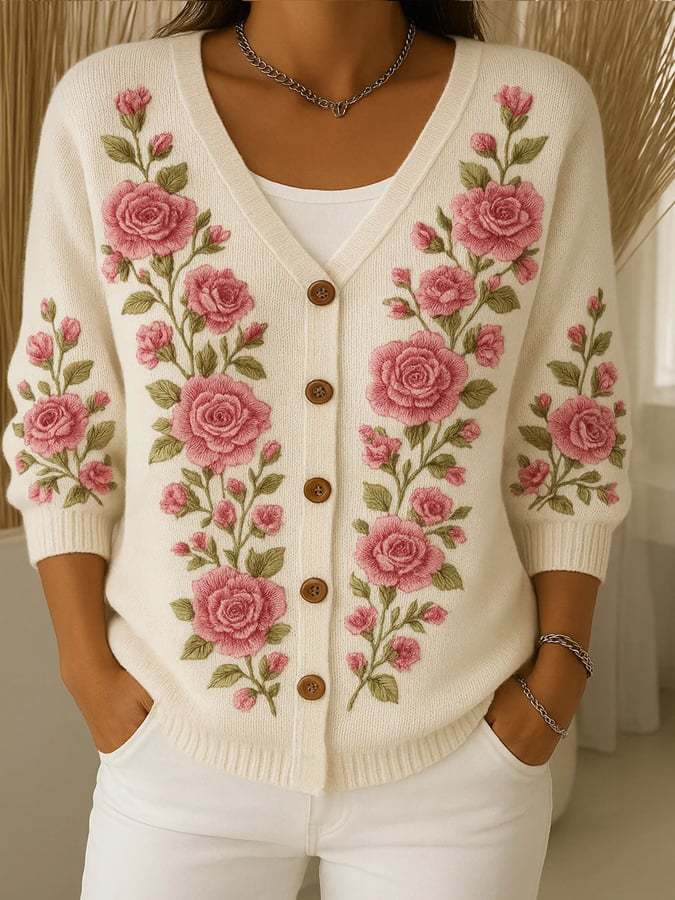 Klaire™ - Vintage Floral Cardigan